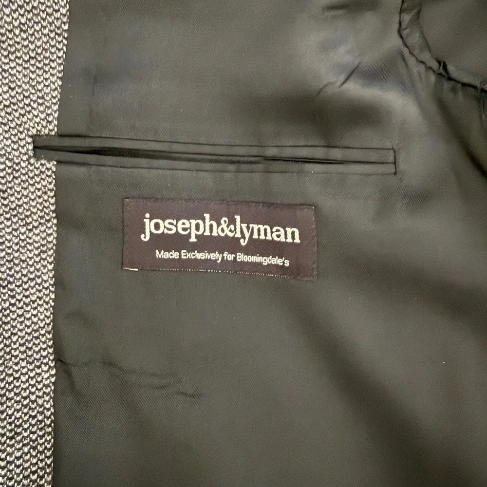 Joseph & Lyman Bloomingdales 100% Cashmere Blazer Sport Coat Grey Mens 44R